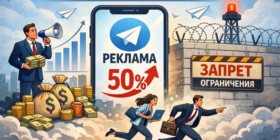 Объем рекламы в Telegram резко вырос перед блокировкой