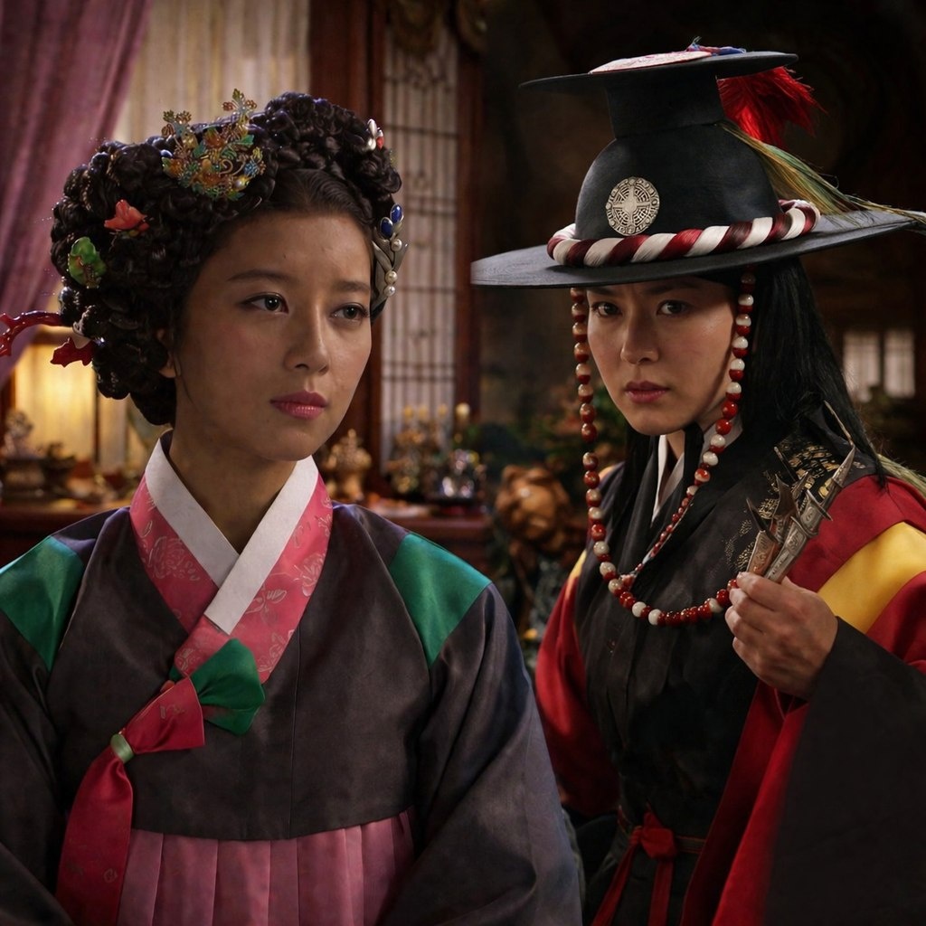 Гу Хян с шаманкой. Изображение создано с использованием ИИ.