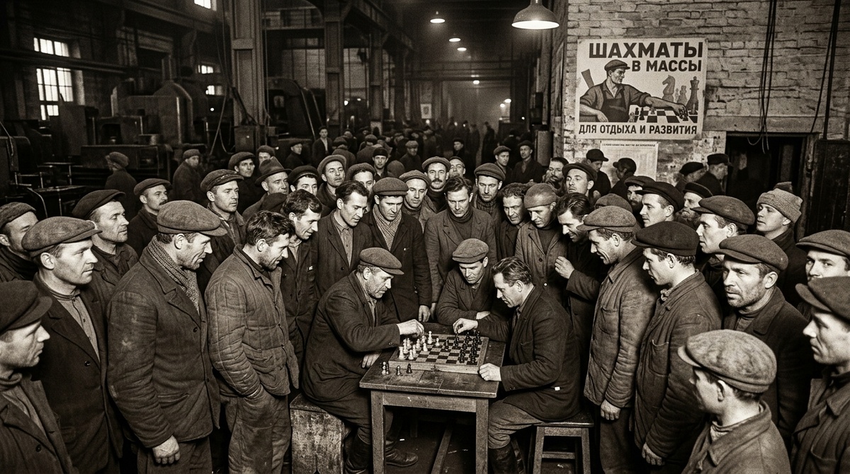 Массовое увлечение шахматами среди советских рабочих