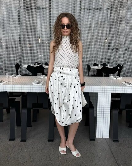    Сочетание принта разного размера делает образ эффектным.соцсети @po_zh