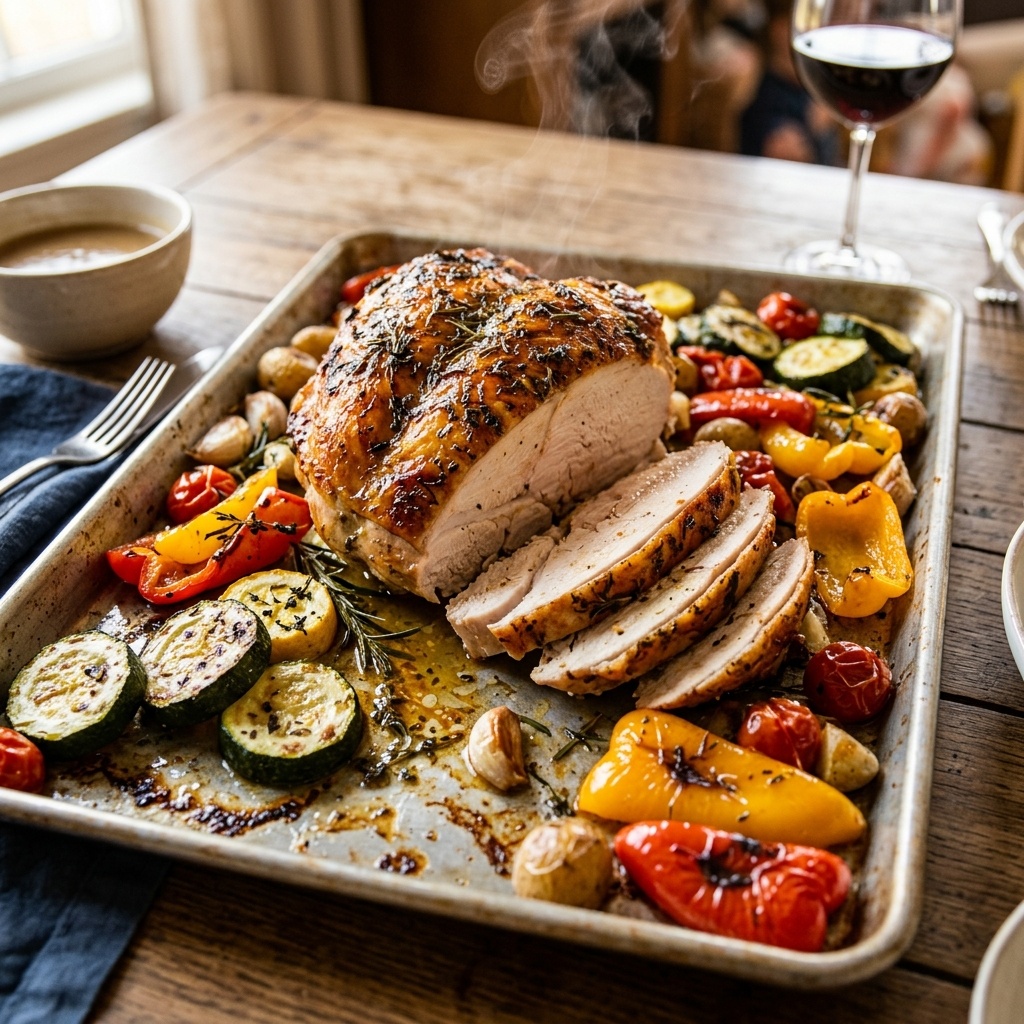 Филе индейки с овощами