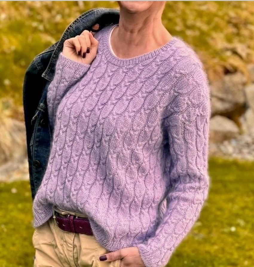 джемпер спицами для женщин