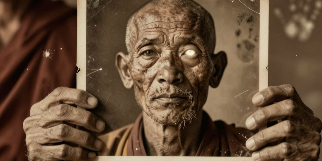 Фотография, на которой монах смотрит себе в спину: тайна старца, забывшего о смерти