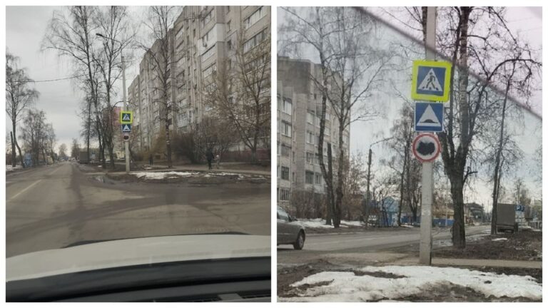 В Брянске горе-малевальщик Бэнкси закрашивает дорожные знаки перед «зебрами»