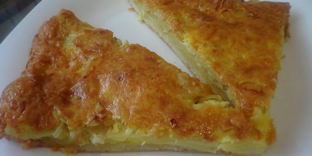 Открытый пирог с картофелем