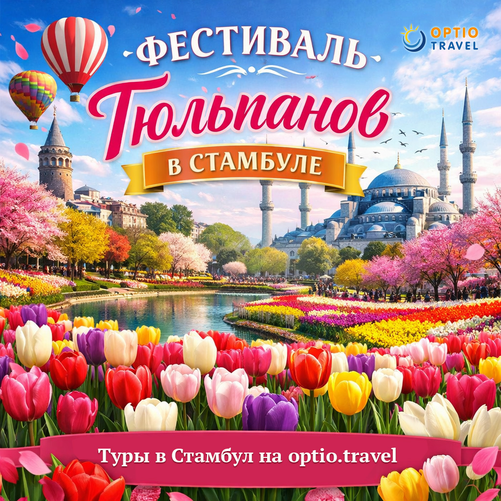 Фестиваль тюльпанов в Стамбуле 2026