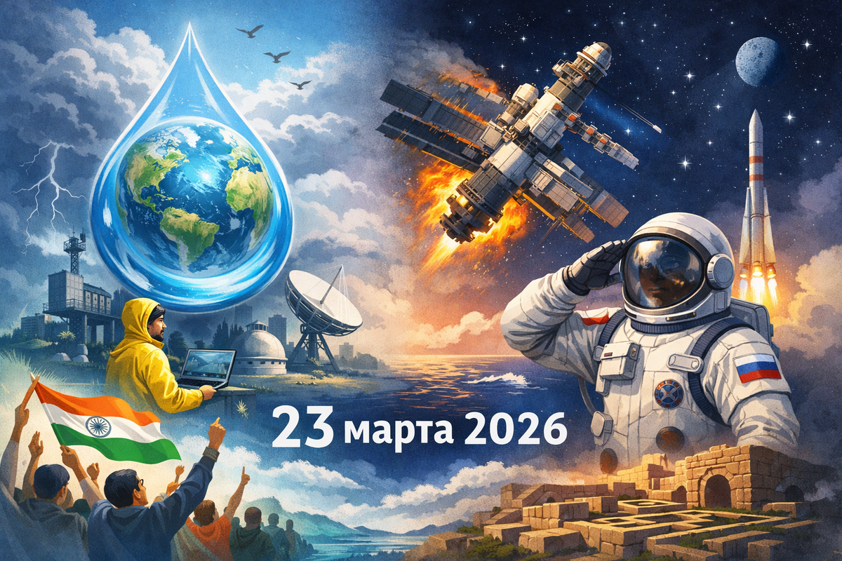 23 марта 2026: Почему в этот день мир отмечает праздник воды, а Россия вспоминает космос?