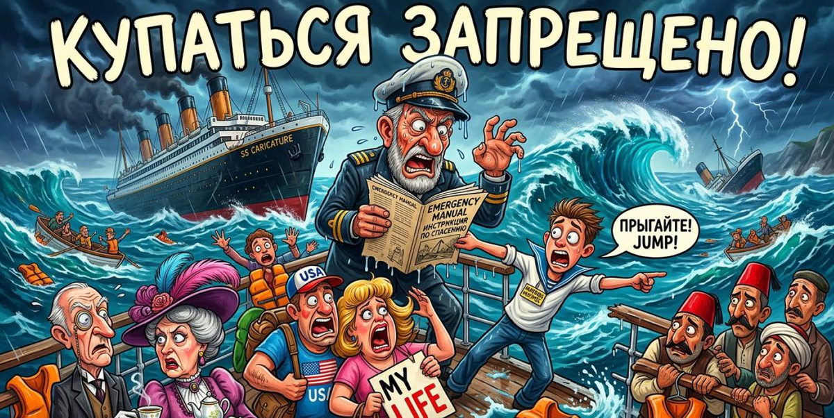 ⛴️ Англичане, Американцы и Турки на бурном море