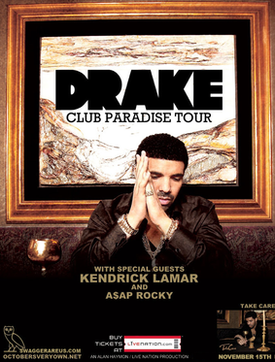 Постер тура "Club Paradise Tour", 2013 год. Источник: Wilipedia