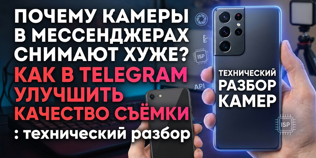 Почему камеры в мессенджерах снимают хуже? Как в Telegram улучшить качество съёмки: технический разбор
