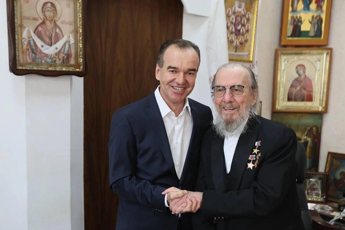    Вениамин Кондратьев и Виктор Захарченко. Фото пресс-службы администрации Краснодарского края