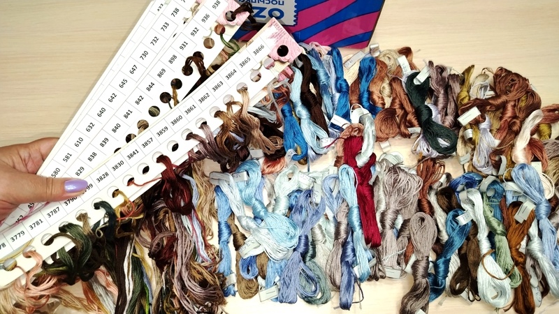 Распаковка посылки с мулине для вышивки