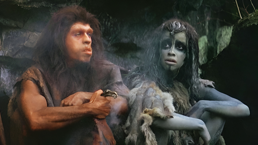 Кадр из фильма La guerre du feu. Режиссер: Жан-Жак Анно. Производство: Belstar Productions, Ciné Trail, Gruskoff Film Organization, International Cinema Corporation (ICC), Stéphan Films