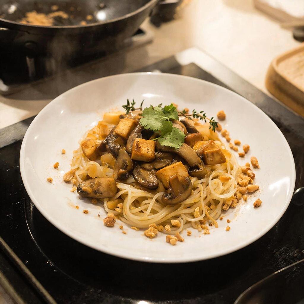 #рисоваялапша #тофу #грибы #азиатскаякухня #быстрыерецепты #вегетарианскиерецепты #легкиерецепты #ужинза15минут #рецептсвариациями #вкусноипросто