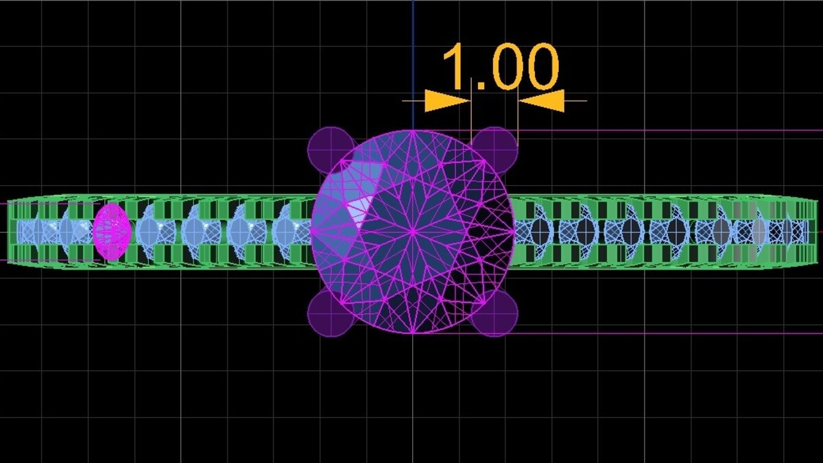 Процесс проектирования помолвочного кольца в 3D-программе