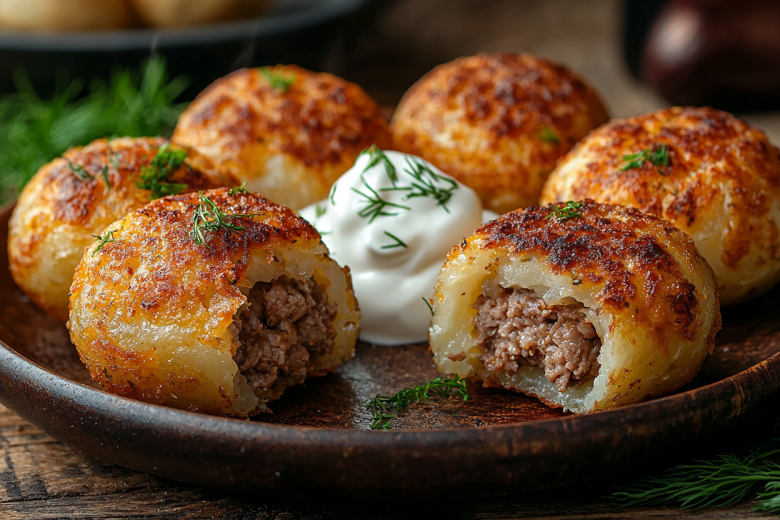 Колдуны: картофельные оладьи с сюрпризом