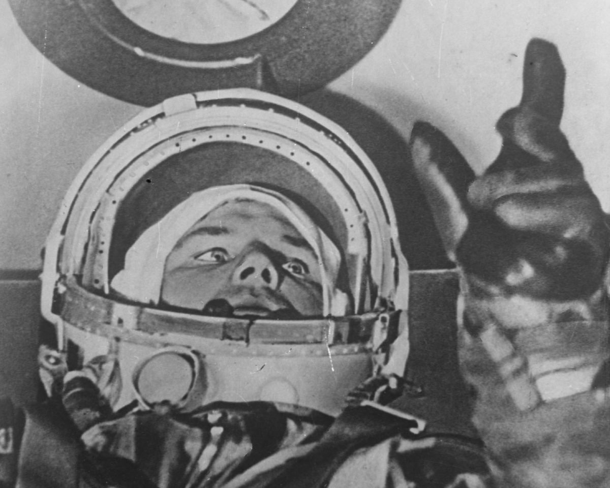 Юрий Алексеевич Гагарин в корабле Восток‑1