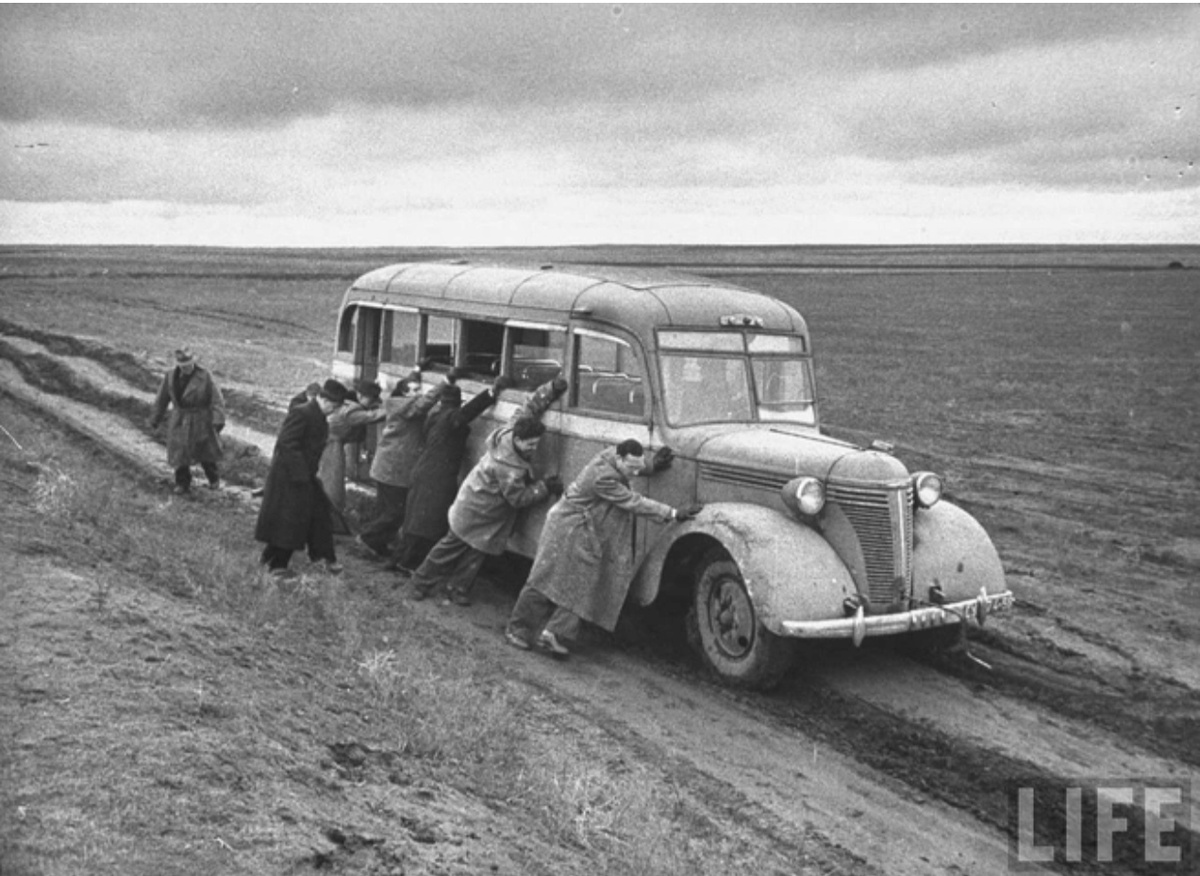 Вот так добирались к нам американские журналисты в 1947 году, когда посетили Сталинград