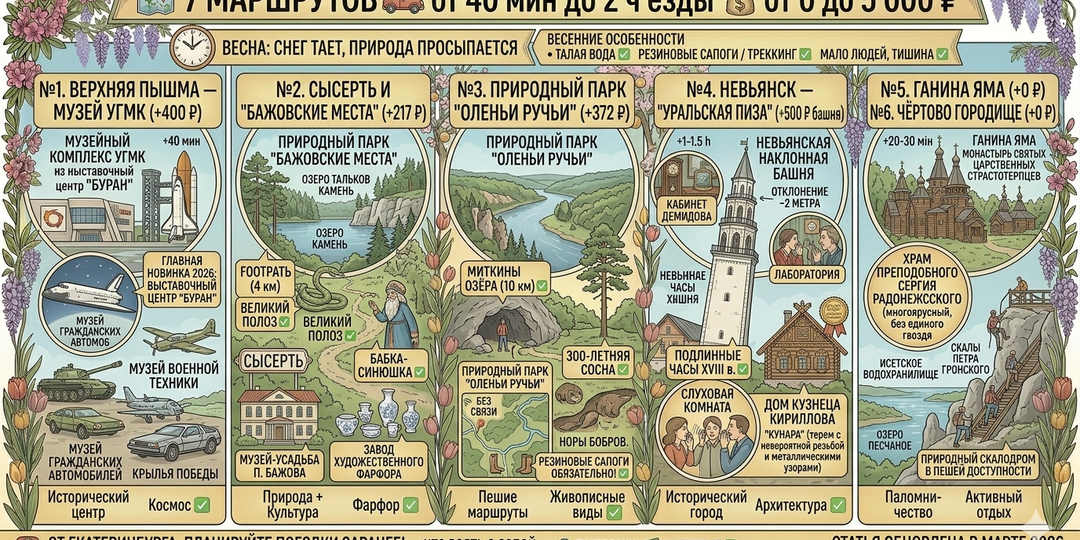 Куда поехать из Екатеринбурга на день: 7 проверенных маршрутов