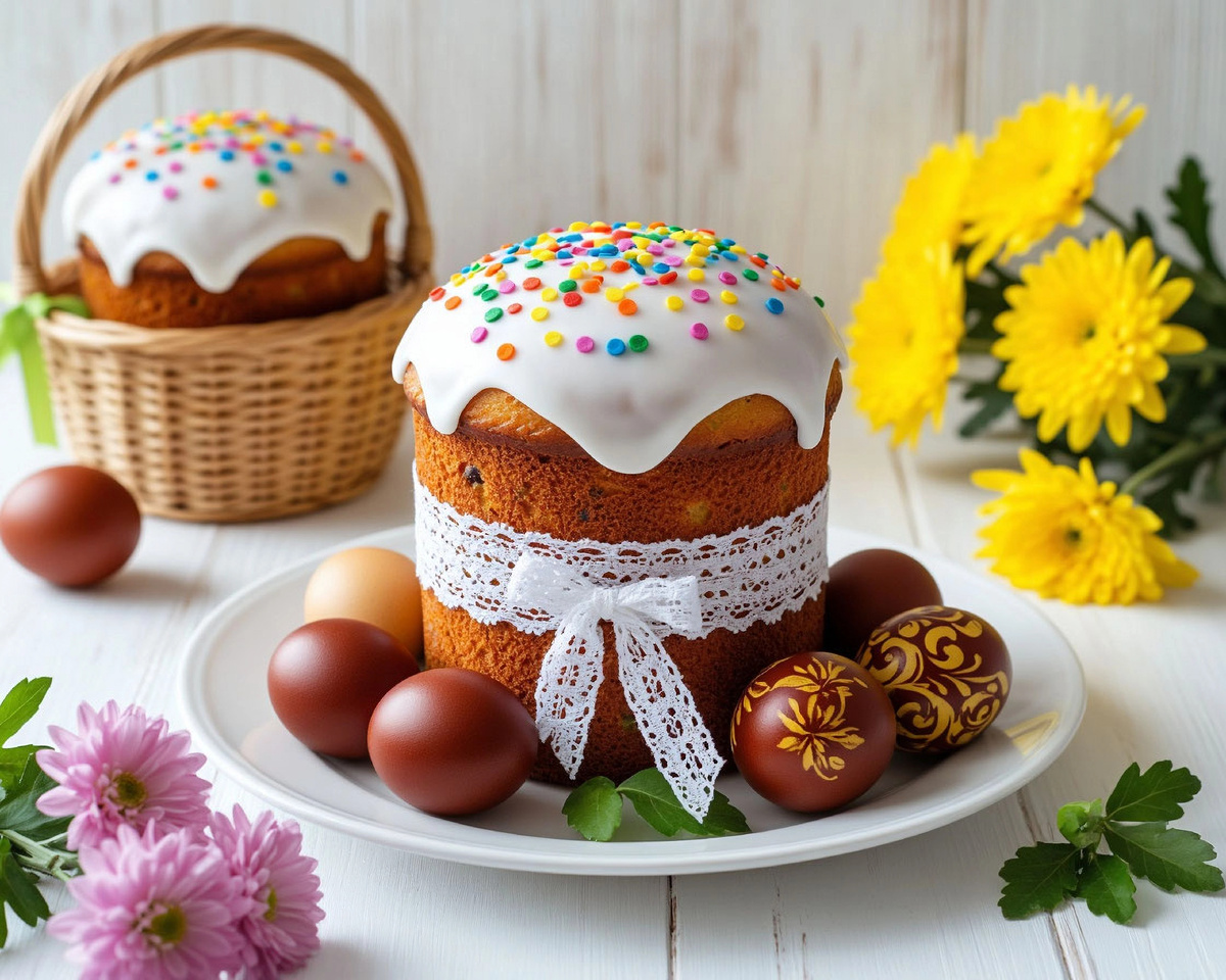 Царский сахарный кулич — проверенный пошаговый рецепт к Пасхе: пышный, ароматный, с нежной текстурой 👑🧁✨