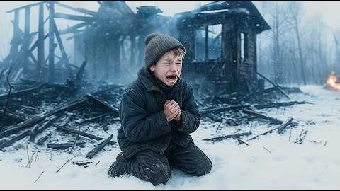 Мальчик Димка сидит и плачет, а сзади горит его дом. Но вдруг прибегает дед Максим и все меняется в лучшую сторону