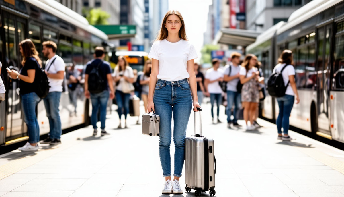 Фото ии. Людмила держала в руках чемодан, в который тщательно упаковала необходимые вещи 