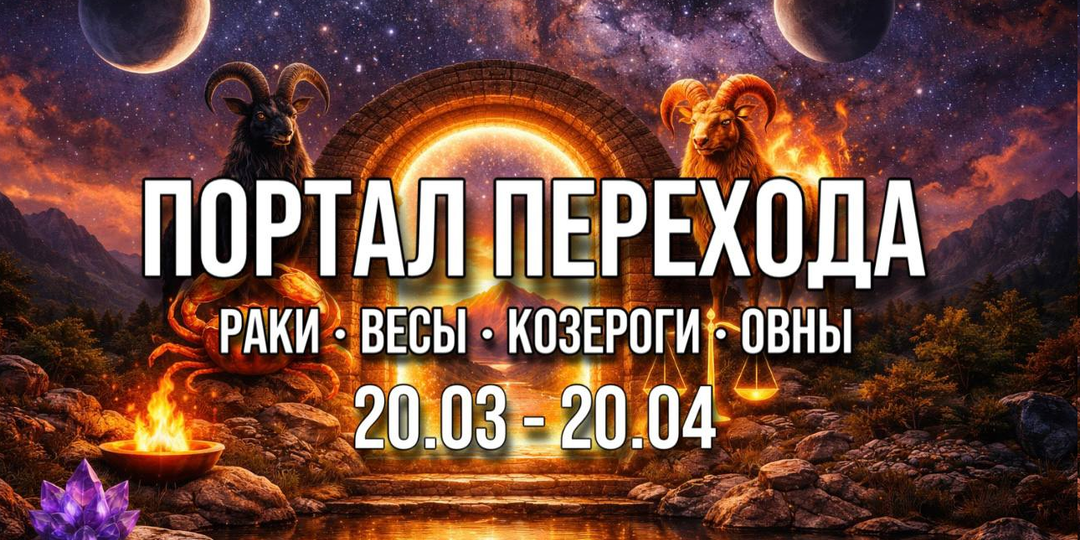 ПОРТАЛ ПЕРЕХОДА 20.03 – 20.04 РАКИ • ВЕСЫ • КОЗЕРОГИ • ОВНЫ