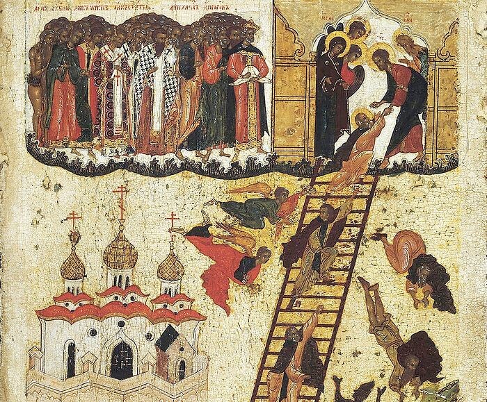 Лествица. Фрагмент иконы