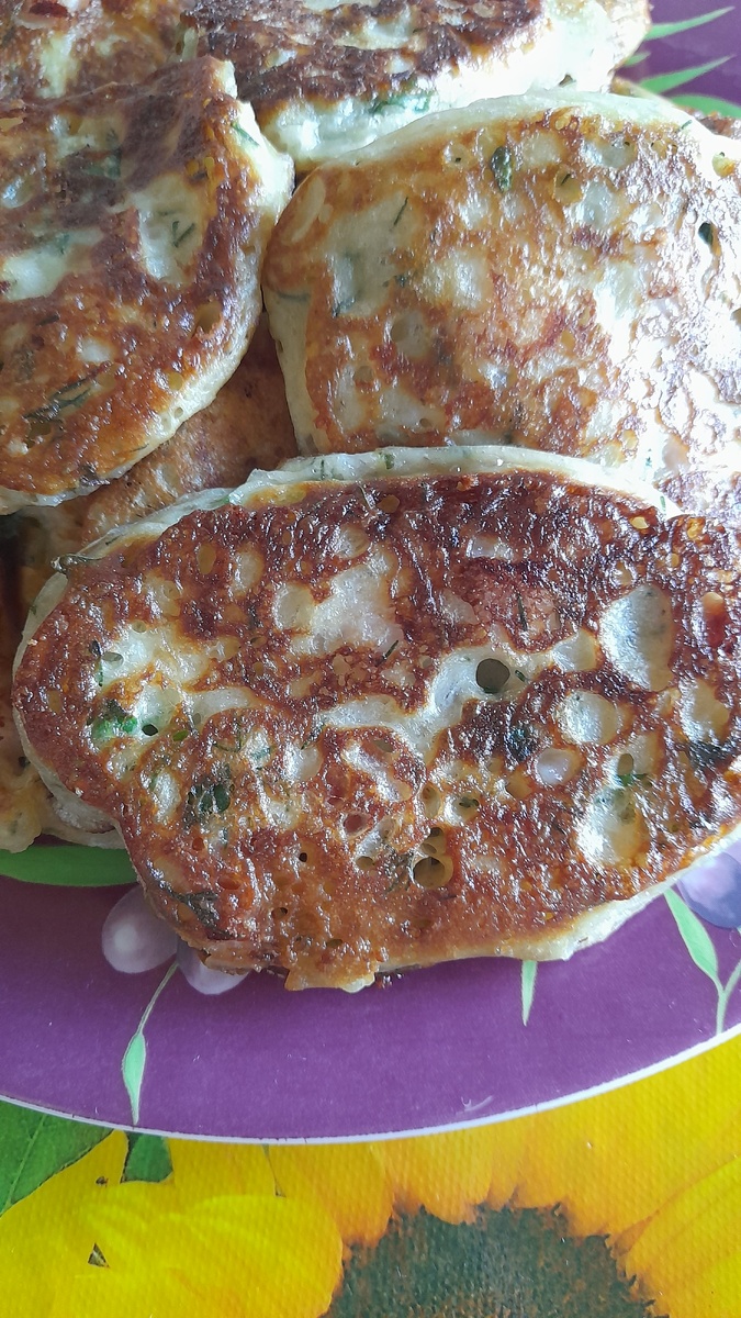 Оладушки с зеленью