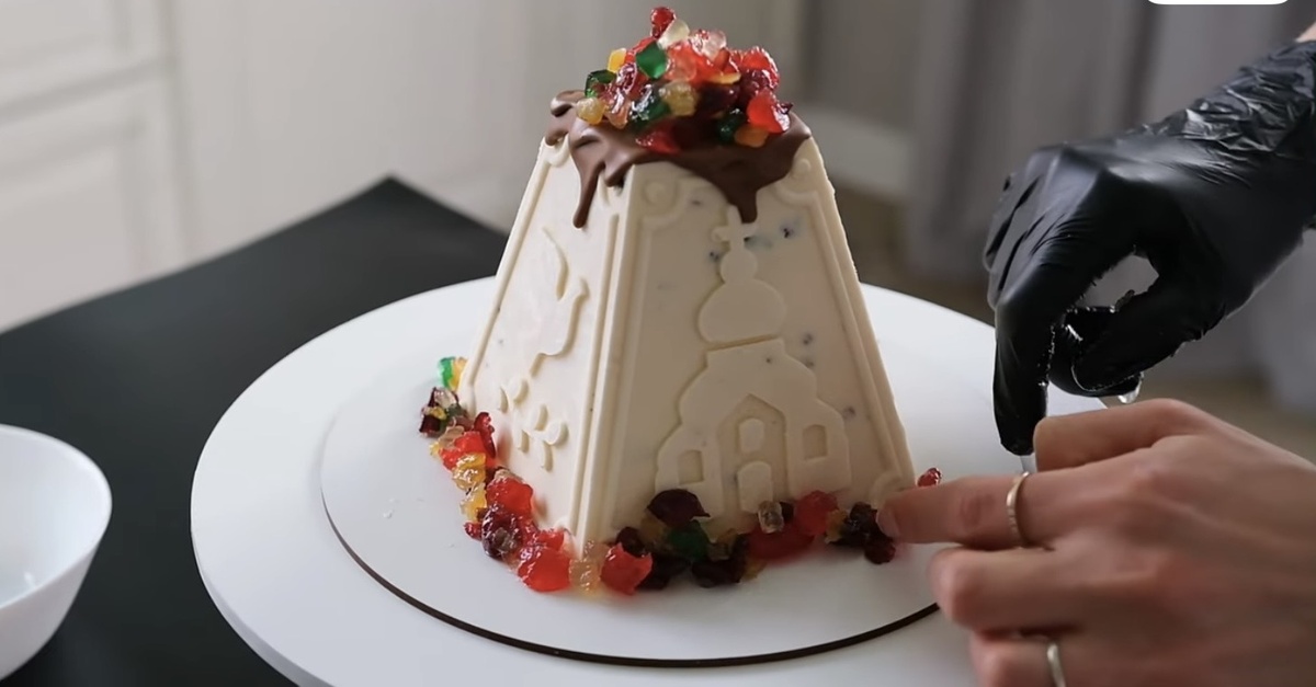 Фото из моего видео на Ютуб канале. Нежная творожная пасха БЕЗ МАРЛИ.