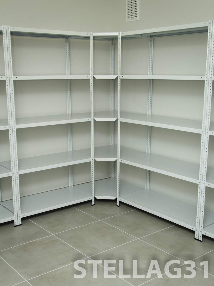 Угловая стеллажная система по размерам клиента