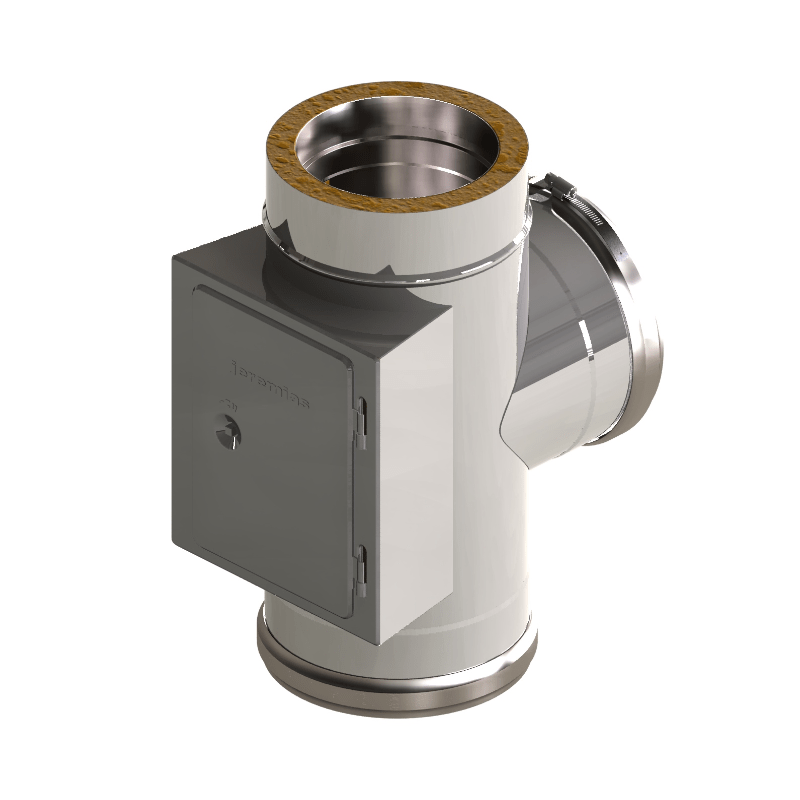 Тройник на дымоход с ревизией