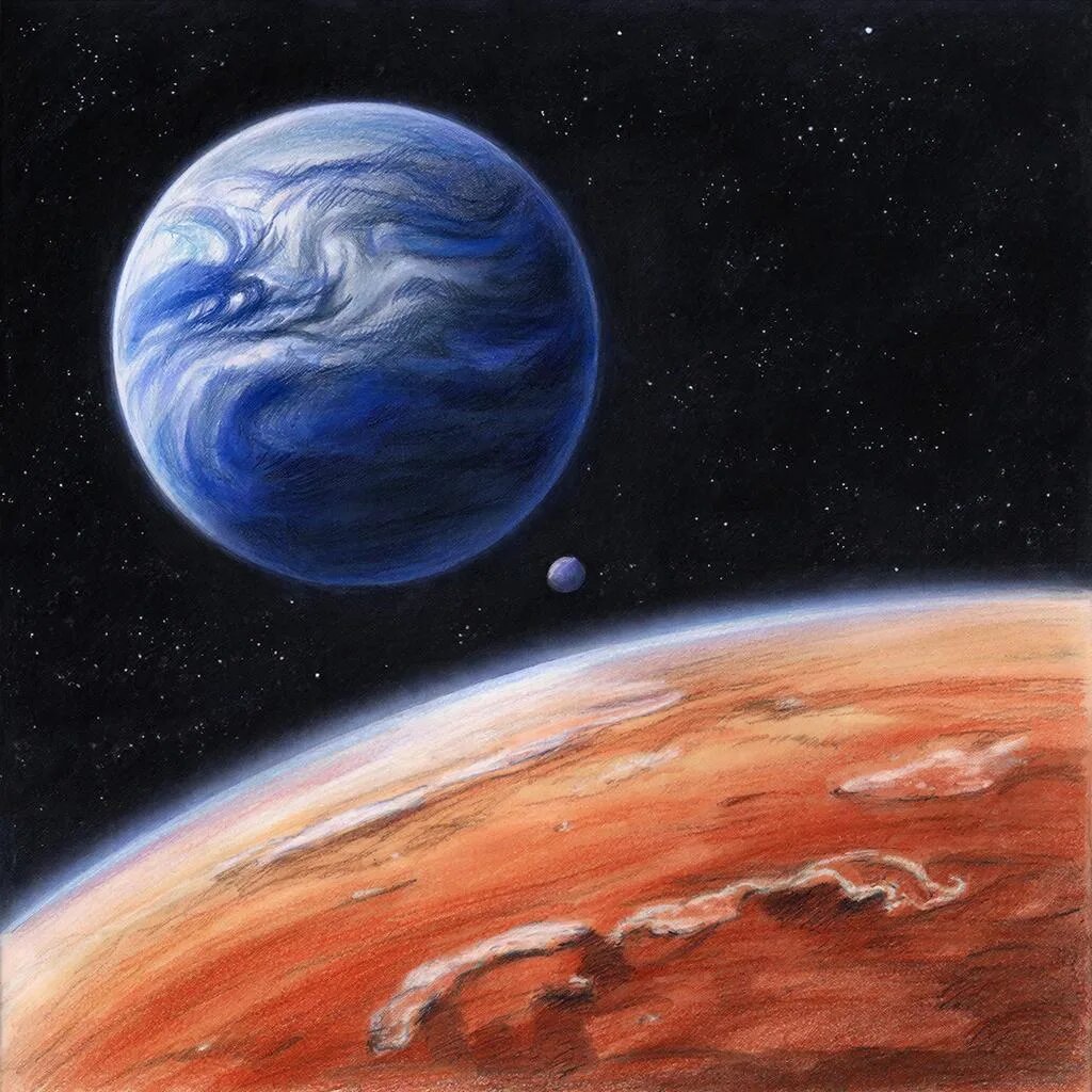 Планеты. Иллюстрация сгенерирована нейросетью