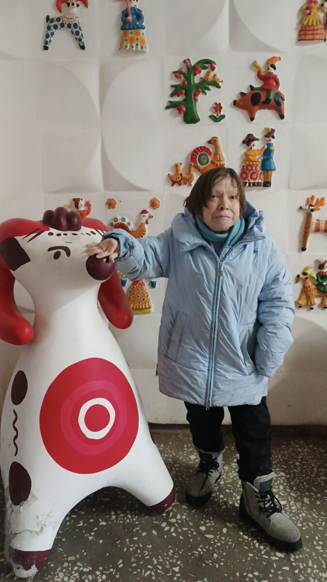 Среди Дымковских игрушек.