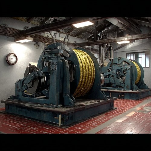 Машинное помещение лифтовых лебедок