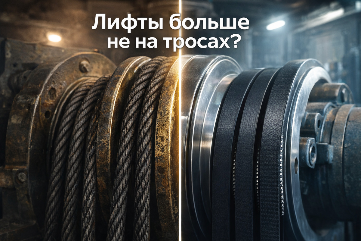 Как стальные канаты ушли в прошлое и уступили место плоским ремням.