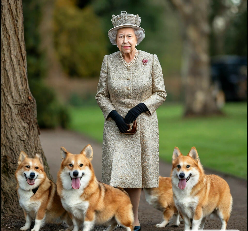 Королева и ее корги