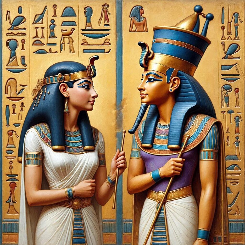 Хатшепсут в двух образах: женщина и фараон. Египетские художники не знали, как изобразить правительницу, нарушившую традицию.