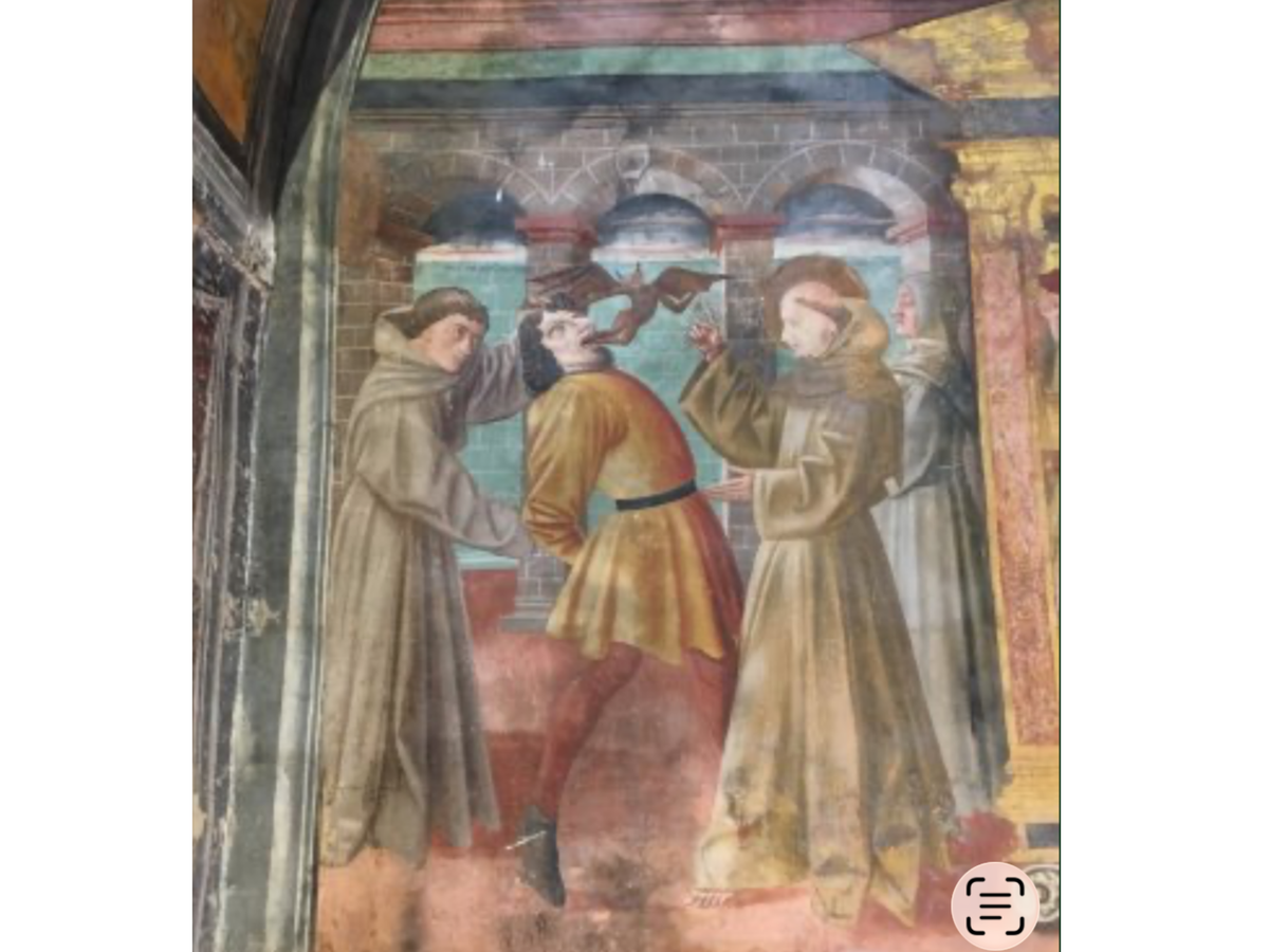 Фото с сайта: tripadvisor.ru             Изгнание дьявола. Средневековая фреска