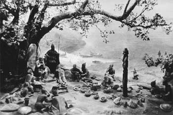 Привал русичей на тайном маршруте в районе Маныча. 