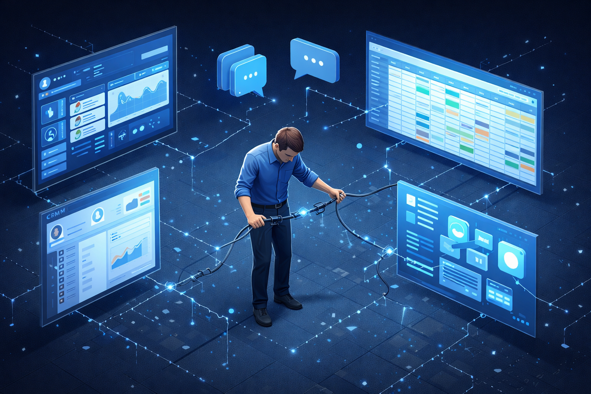 Разрозненные системы и CRM без интеграции — ситуация, когда стандартные решения не справляются.