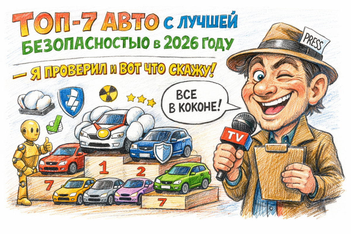 Иллюстрация. Автомобили с лучшей безопасностью.