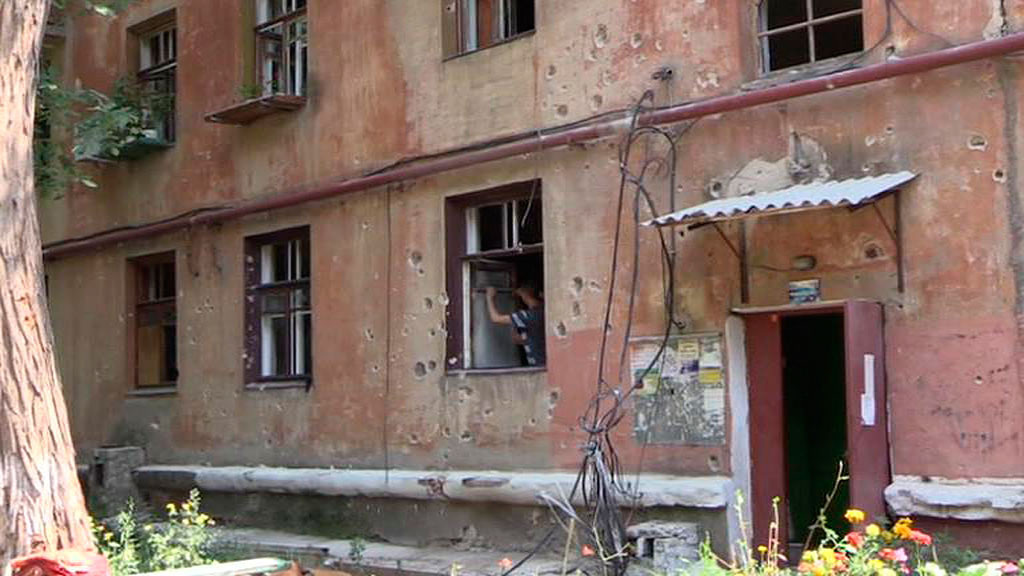    Донецк. Обстрел