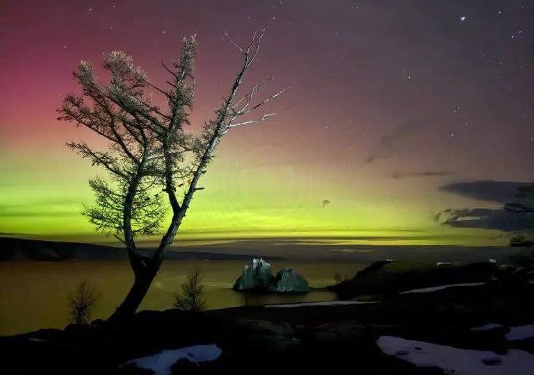 Северное сияние на Байкале: бывает ли и когда его можно увидеть