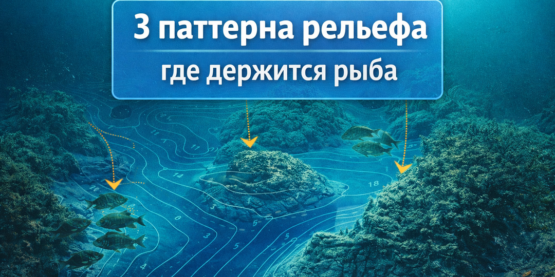 3 паттерна рельефа, где держится рыба