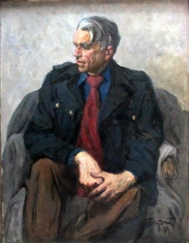 Судаков Павел Федорович «Поэт Сергей Смирнов» (Москва, 1979, холст, масло). Из коллекции Новокузнецкого художественного музея.