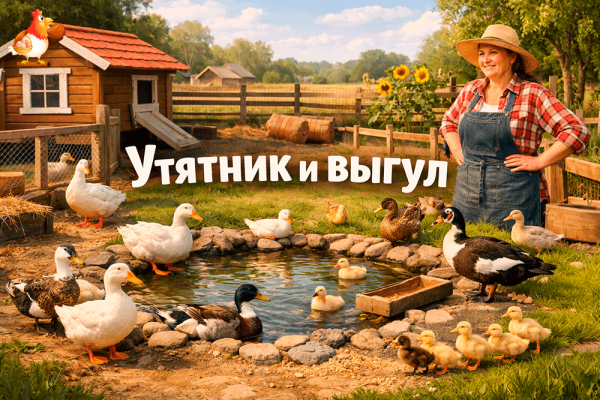 Как сделать утятник и выгул – сухо, чисто, без запаха? 🦆💨