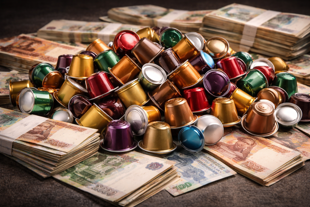 Цена капсул — это не только кофе: вы платите за упаковку, бренд и маркетинг. Именно поэтому десятки капсул быстро превращаются в тысячи рублей.