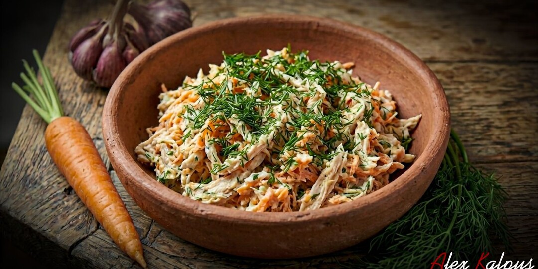 Куриный салат по-грузински: простой и легкий