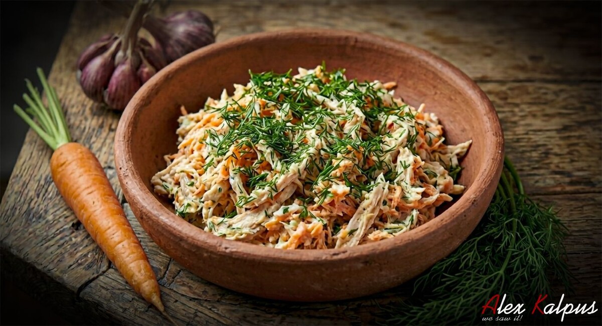 Куриный салат по-грузински: простой и легкий